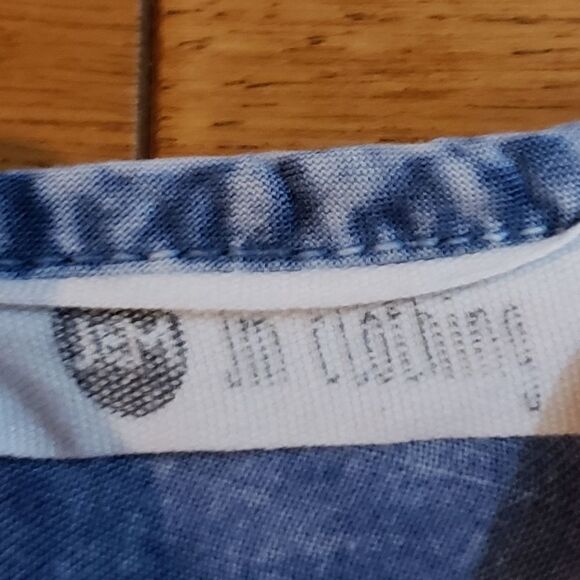 🔹️J & M Clothing Blue 3/4 Sleeve Dress Medium - Picture 7 of 7